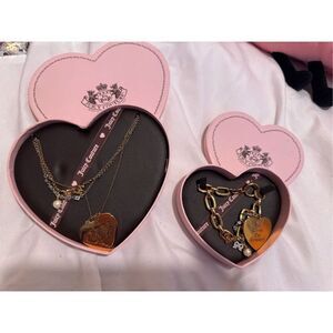 Bundle set VintGe juicy couture let them eat couture charm necklace bracelet